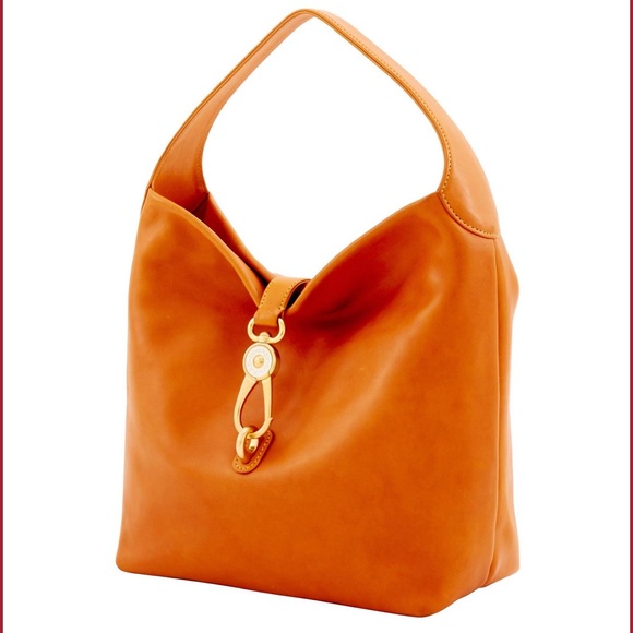 Dooney & Bourke Florentine Logo Lock Shoulder Bag - Natural - Picture 2 of 6